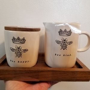 RAE DUNN CROWN BEE ICON CREAMER SUGAR CELLAR